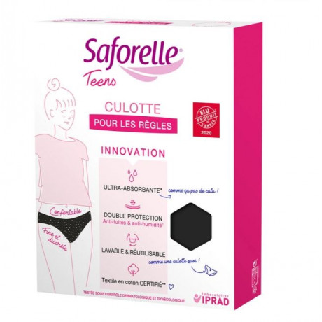 SAFORELLE CULOTTE TEEN Taille 14ANS Noire étoilée SAFORELLE CULOTTE TEEN Taille 14ANS Noire étoilée