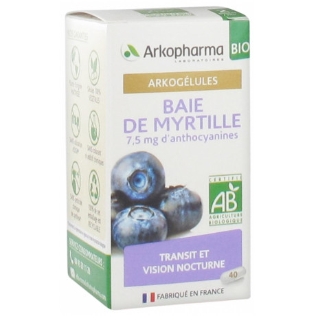 ARKOPHARMA ARKOGÉLULES BAIE DE MYRTILLE BIO 45 GÉLULES ARKOPHARMA ARKOGÉLULES BAIE DE MYRTILLE BIO 45 GÉLULES