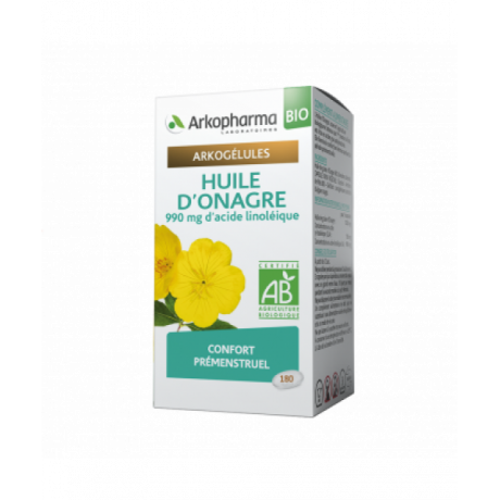 ARKOPHARMA ARKOGELULES - Huile d'Onagre Bio - Confort Prémenstruel - 180 capsules ARKOPHARMA ARKOGELULES - Huile d'Onagre Bio - Confort Prémenstruel - 180 capsules