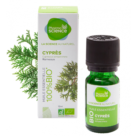 PHARMASCIENCE HUILE ESSENTIELLE CYPRES BIO 10ml PHARMASCIENCE HUILE ESSENTIELLE CYPRES BIO 10ml