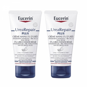 Eucerien crème mains réparatrice 5% urée 75ml x2