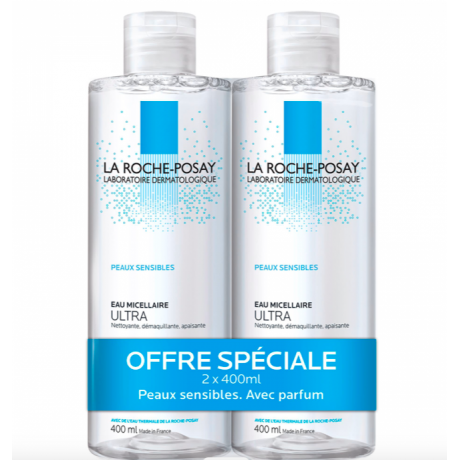 La Roche-Posay Eau Micellaire Peaux Sensibles Lot de 2 x 400 ml