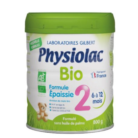 PHYSIOLAC LAIT BIO 2 FORMULE EPAISSIE 800G - 54468 - Physiolac