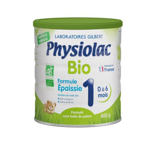 PHYSIOLAC LAIT BIO 1 FORMULE EPAISSIE 800G