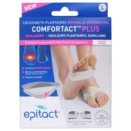 EPITACT COUSSINETS PLANTAIRES NOUVELLE GÉNÉRATION COMFORTACT PLUS 1 PAIRE - TAILLE : TAILLE L 42-45 EPITACT COUSSINETS PLANTAIRES NOUVELLE GÉNÉRATION COMFORTACT PLUS 1 PAIRE - TAILLE : TAILLE L 42-45