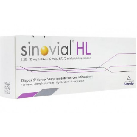 SINOVIAL HL 3,2 % 1 seringue de 2ml SINOVIAL HL 3,2 % 1 seringue de 2ml