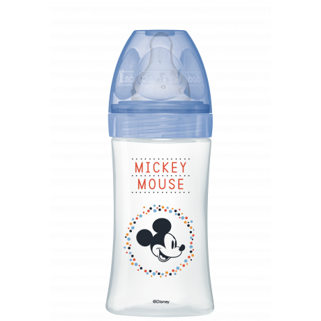 DODIE BIBERON INITIATION + ANTI-COLIQUE 0-6 MOIS BLEU MICKEY 270ML