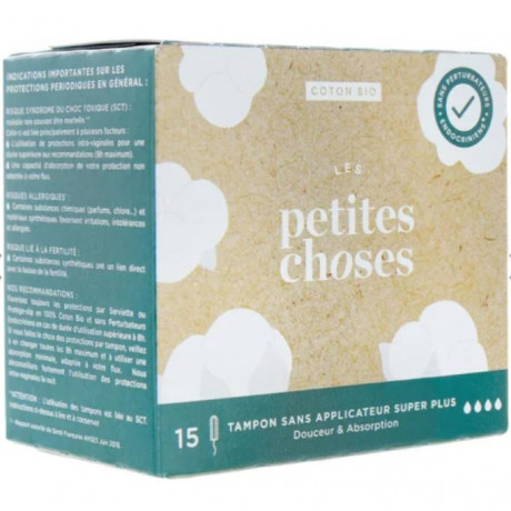 Achetez Les Petites Choses Tampon sans Applicateur Super BIO 18 unités à  3.56€ seulement ✓ Livraison GRATUITE dès 49€