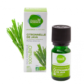 PHARMASCIENCE HUILE ESSENTIELLE CITRONNELLE DE JAVA BIO 10ML