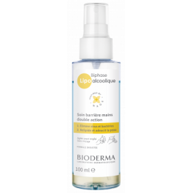 BIODERMA BIPHASE LIPO ALCOOLIQUE SOIN BARRIERE MAINS DOUBLE ACTION 100ML