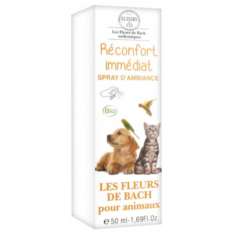 Elixirs & Co Spray d'Ambiance Réconfort Immédiat pour Animaux 50 ml Elixirs & Co Spray d'Ambiance Réconfort Immédiat pour Animaux 50 ml