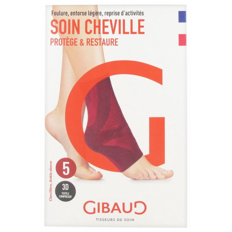 Gibaud Soin Cheville Chevillère Rouge - Taille : Taille 5 Gibaud Soin Cheville Chevillère Rouge - Taille : Taille 5