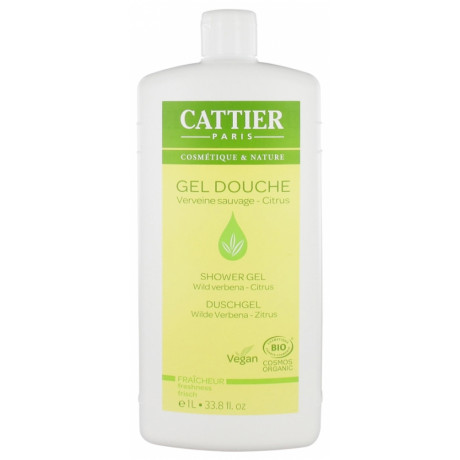 Cattier Gel Douche Verveine Sauvage Citrus Bio 1 L