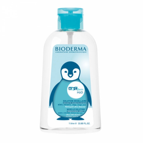 BIODERMA ABCDERM H2O EAU MICELLAIRE NETTOYANTE SANS RINÇAGE 1L