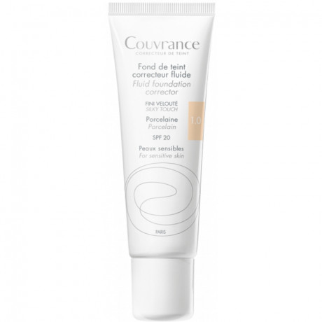 Avène Couvrance Fond de Teint Correcteur Fluide SPF 20 30 ml - Teinte : 1.0 Porcelaine Avène Couvrance Fond de Teint Correcteur Fluide SPF 20 30 ml - Teinte : 1.0 Porcelaine