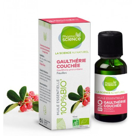 PHARMASCIENCE Huile Essentielle de Gaulthérie BIO 10ml PHARMASCIENCE Huile Essentielle de Gaulthérie BIO 10ml
