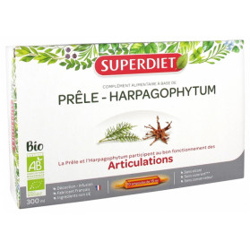 SuperDiet Prêle Harpagophytum Bio 20 Ampoules