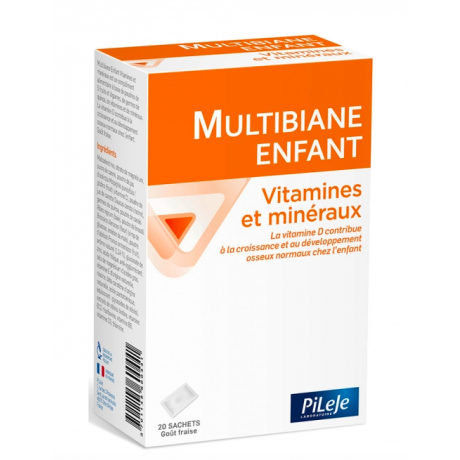 Pileje multibiane enfant vitamines et mineraux 20 sachets