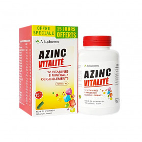 Azinc vitalité Adulte 120 + 30 gelules offerte