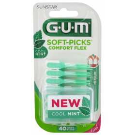 GUM Soft Picks Comfort Flex Cool Mint 40 Unités