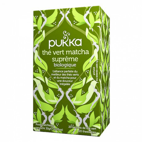 PUKKA thé vert matcha supreme BIO 20 sachets de thé vert