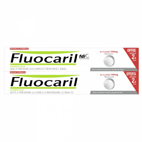Fluocaril bi-fluore blancheur menthe lot de 2x75ml Fluocaril bi-fluore blancheur menthe lot de 2x75ml
