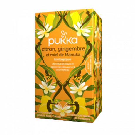 PUKKA infusion immunité citron gingembre miel 20 sachets tisane PUKKA infusion immunité citron gingembre miel 20 sachets tisane