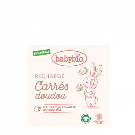 Babybio recharge carrés doudou en coton bio 8 lingettes lavables Babybio recharge carrés doudou en coton bio 8 lingettes lavables