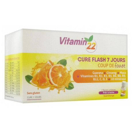 Vitamin'22 Cure Flash 7 Jours 7 Flacons Unidoses Vitamin'22 Cure Flash 7 Jours 7 Flacons Unidoses