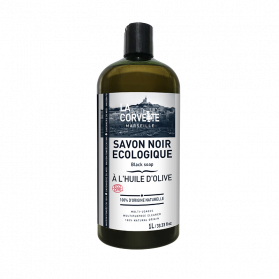 LA CORVETTE Savon noir liquide à l’huile d’Olive 1L