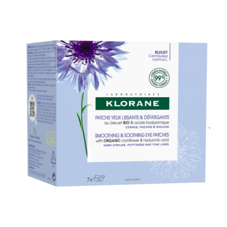 Klorane patchs lissants et défatiguants au bleuet BIO boite de 7x2patchs Klorane patchs lissants et défatiguants au bleuet BIO boite de 7x2patchs
