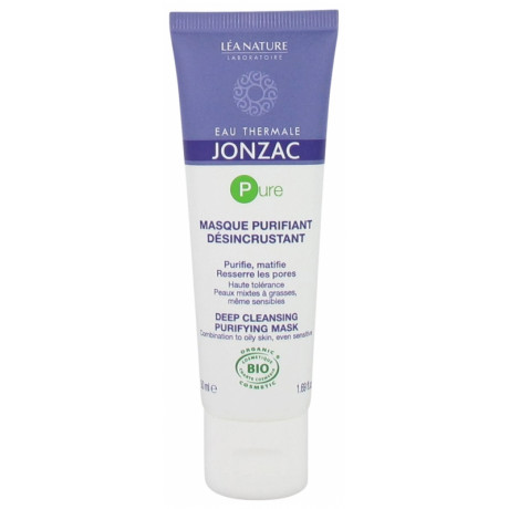Eau de Jonzac Pure Masque Purifiant Désincrustant Bio 50 ml Eau de Jonzac Pure Masque Purifiant Désincrustant Bio 50 ml