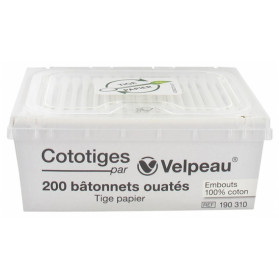 Velpeau Cototiges 200 Bâtonnets Ouatés