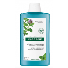 Klorane shampooing detox menthe aquatique bio 400ml