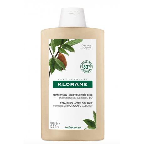 Klorane shampooing réparation au cupuaçu bio 400ml Klorane shampooing réparation au cupuaçu bio 400ml