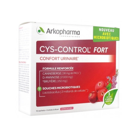Arkopharma Cys-Control Fort 10 Sachets + 5 Sticks à Diluer Arkopharma Cys-Control Fort 10 Sachets + 5 Sticks à Diluer