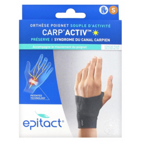Epitact Orthèse Poignet Souple d'Activité Carp'Activ Main Gauche - Taille : Taille S Epitact Orthèse Poignet Souple d'Activité Carp'Activ Main Gauche - Taille : Taille S