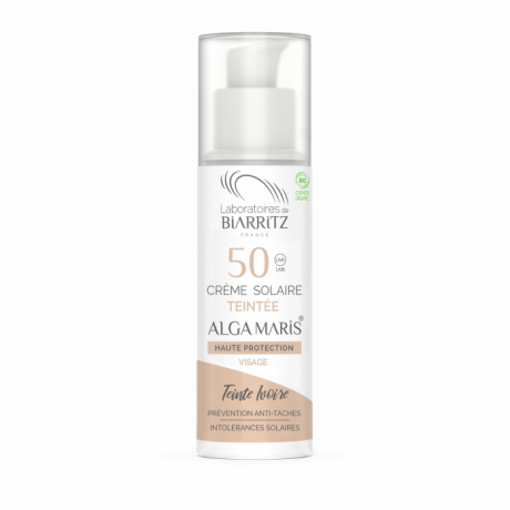 ALGA MARIS crème solaire visage teintée SPF50 BIO teinte ivoire 50ml ALGA MARIS crème solaire visage teintée SPF50 BIO teinte ivoire 50ml
