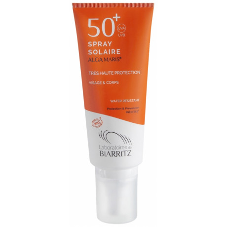 LABORATOIRES DE BIARRITZ ALGA MARIS SPRAY SOLAIRE VISAGE ET CORPS SPF 50+ BIO 100 ML