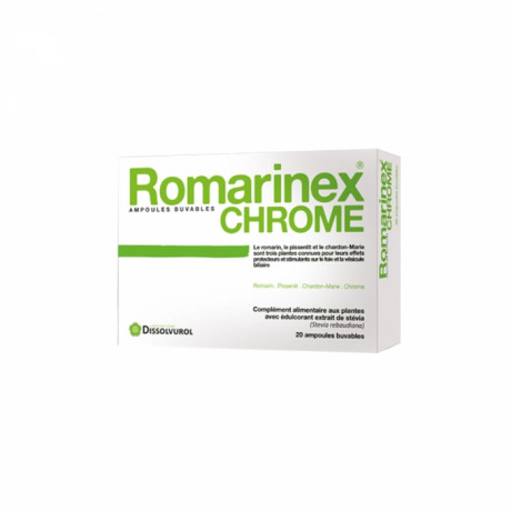 Romarinex chrome aux plantes 20 ampoules Romarinex chrome aux plantes 20 ampoules