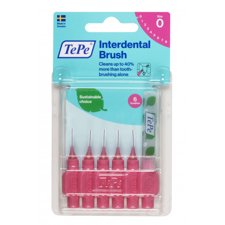 TePe Brossettes interdentaires TePe Originales Rose - 0.4 mm - ISO 0 TePe Brossettes interdentaires TePe Originales Rose - 0.4 mm - ISO 0