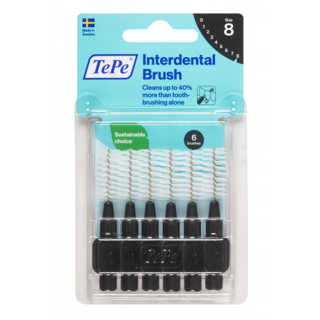 TePe Brossettes interdentaires TePe Originales Noir - 1.5 mm - ISO 8 TePe Brossettes interdentaires TePe Originales Noir - 1.5 mm - ISO 8