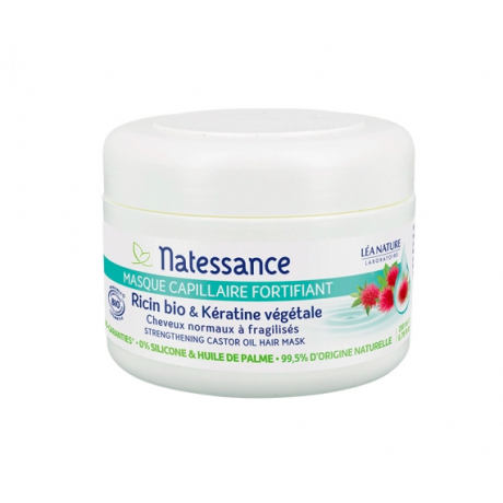 Natessance masque capillaire fortifiant Ricin bio et kératine végétale 200ml