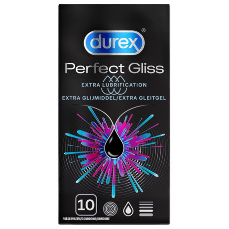 Durex Perfect Gliss Extra Lubrification 10 Préservatifs Durex Perfect Gliss Extra Lubrification 10 Préservatifs