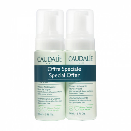Caudalie Vinoclean duo de mousse nettoyante fleur de vigne 2x150ml Caudalie Vinoclean duo de mousse nettoyante fleur de vigne 2x150ml
