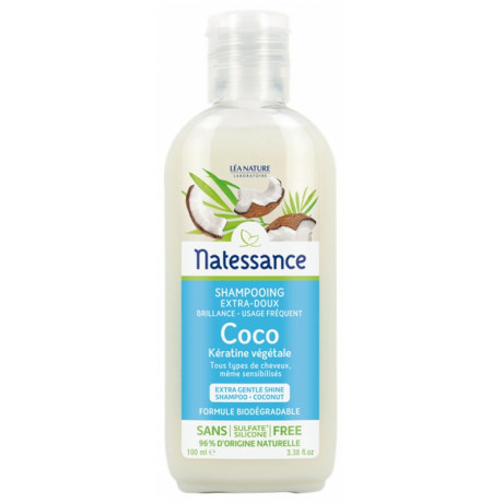 Natessance Shampoing Coco et Kératine Végétale 100 ml Natessance Shampoing Coco et Kératine Végétale 100 ml