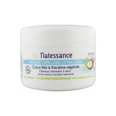 Natessance Masque Capillaire Extra-Doux Coco-Bio & Kératine Végétale 200 ml Natessance Masque Capillaire Extra-Doux Coco-Bio & Kératine Végétale 200 ml