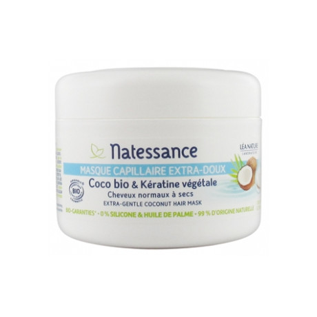 Natessance Masque Capillaire Extra-Doux Coco-Bio & Kératine Végétale 200 ml