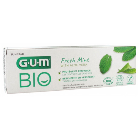 GUM Dentifrice Menthe Fraîche Aloe Vera Bio 75 ml GUM Dentifrice Menthe Fraîche Aloe Vera Bio 75 ml