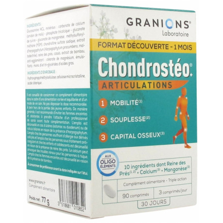 Granions Chondrostéo+ Articulations 90 Comprimés Granions Chondrostéo+ Articulations 90 Comprimés